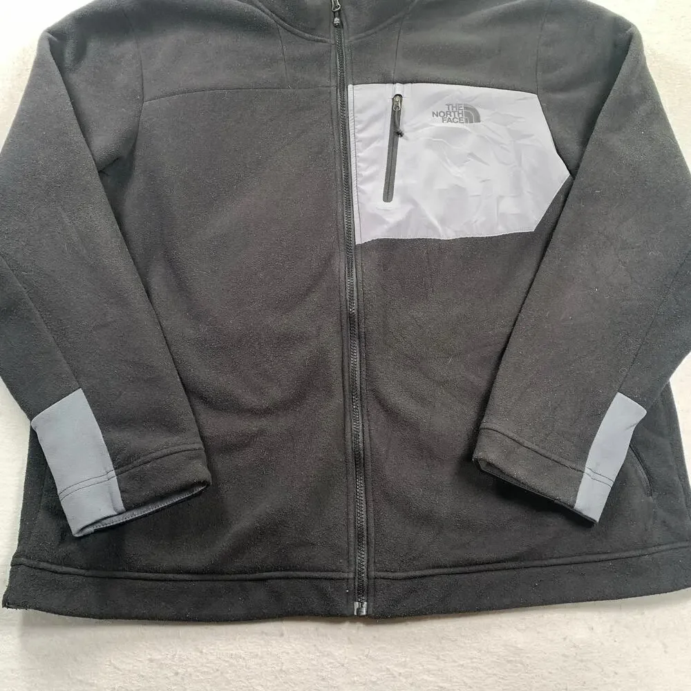 The North Face F14 Jacket Mens XXL Fleece Lined Black Gray Winter Gorpcore